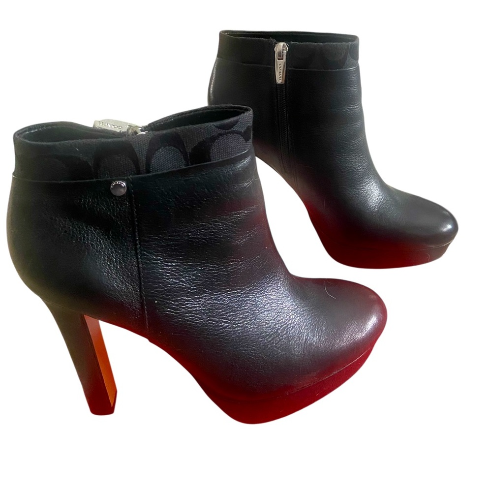 COACH Casey safari leather booties